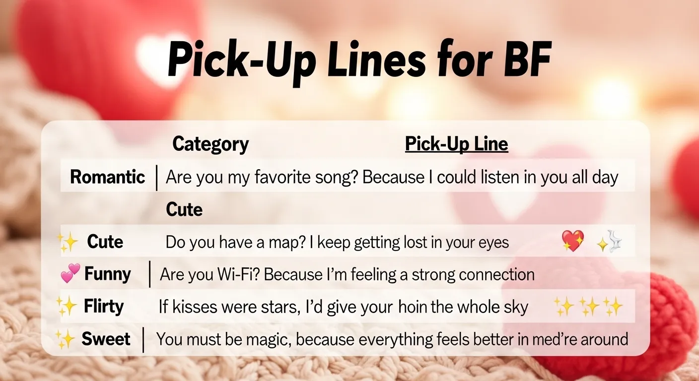 pick up lines for bf
