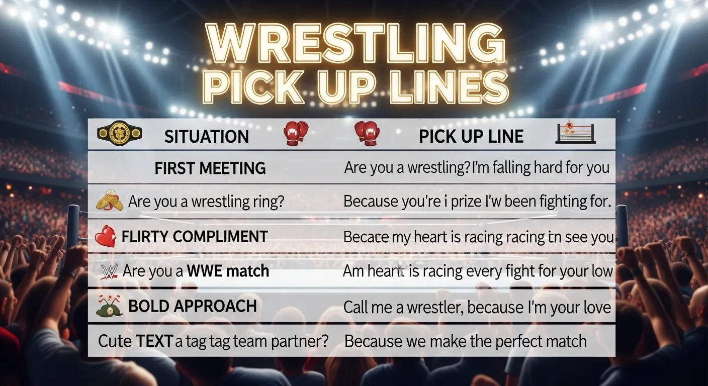 wrestling pick up lines