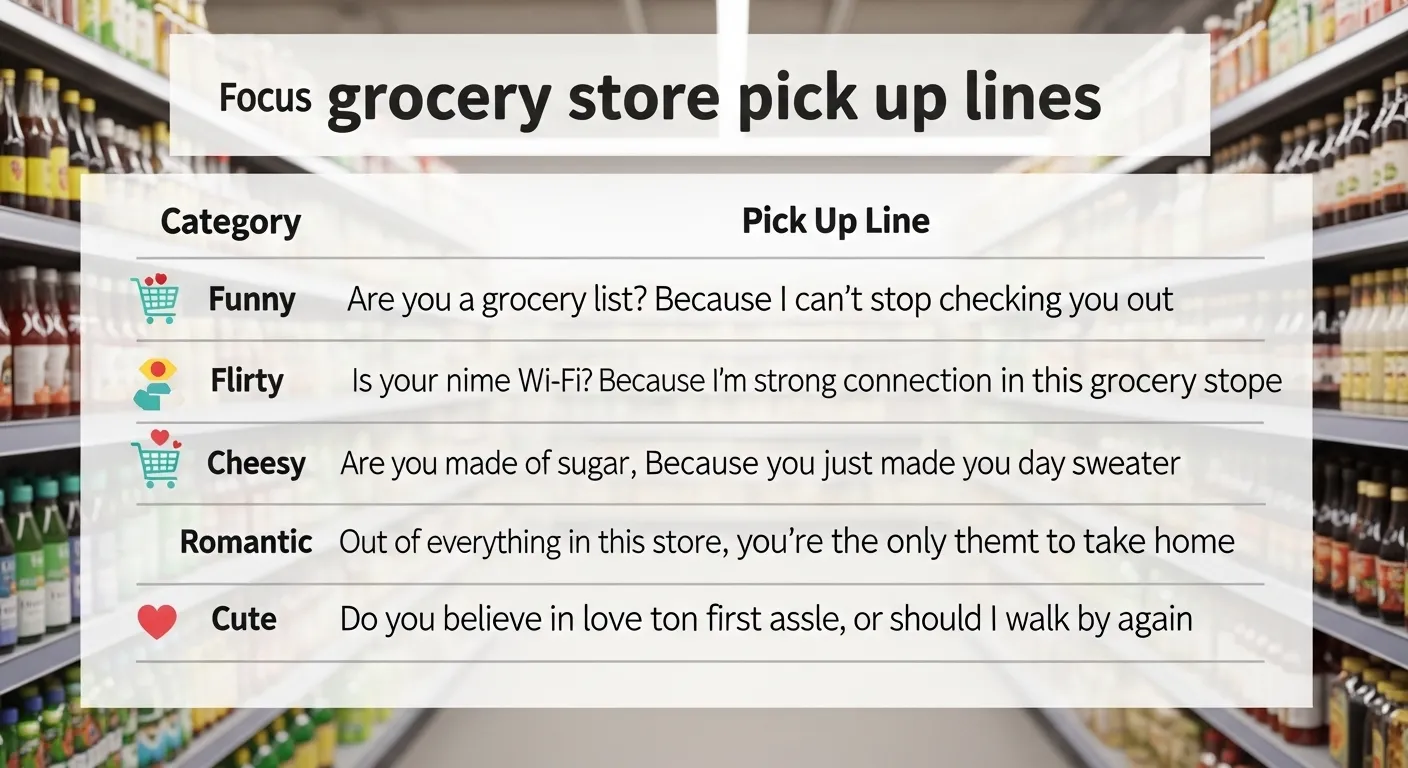 grocery store pick up lines