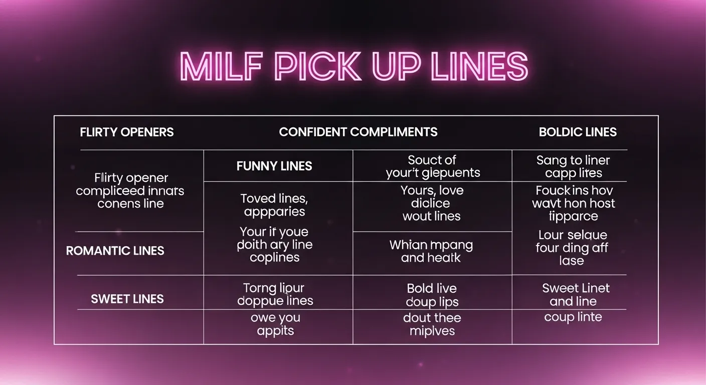 🔥 Milf Pick Up Lines That Actually Hit Different 😏💬