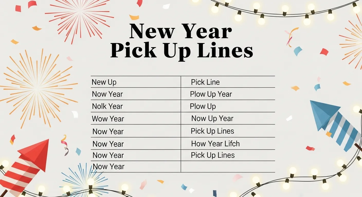 new year pick up lines