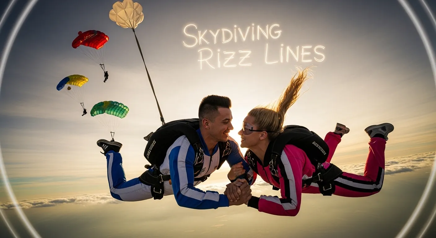 Skydiving Rizz Lines That Hit Different Drop Into Love & Fearless Vibes